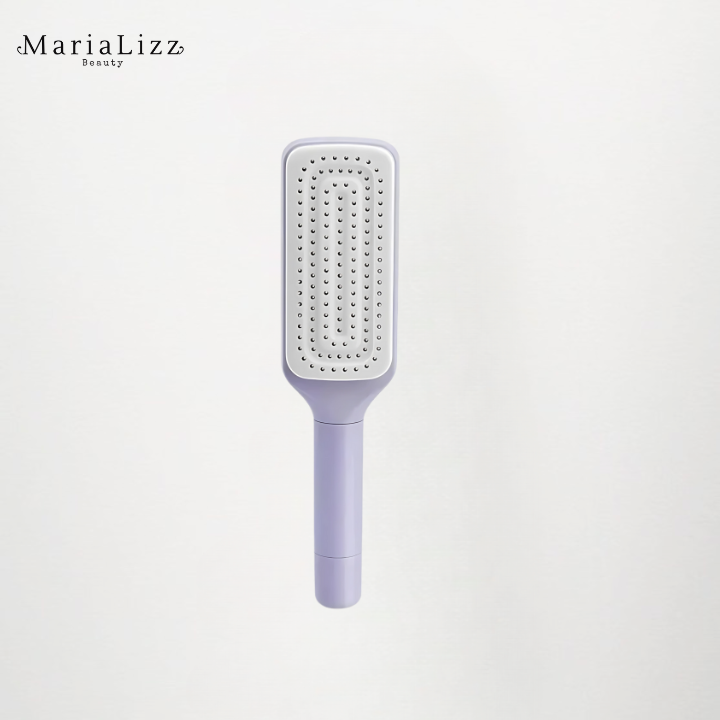 Escova de cabelo autolimpante