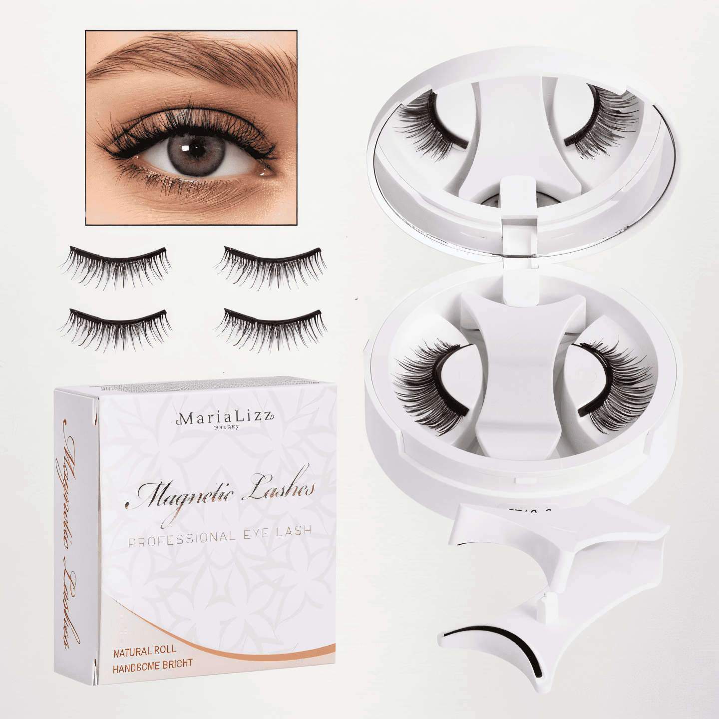 Kit 2 pares Cílios Magnéticos MariaLizz + Aplicador | Reutilizáveis, Sem Cola, Ultimas Unidades + Frete Grátis