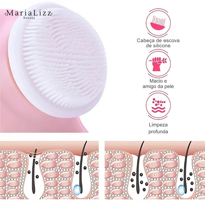 Limpador facial elétrico