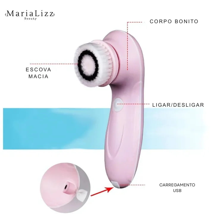 Limpador facial elétrico