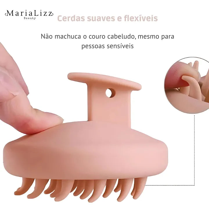 Escova massageadora de couro cabeludo