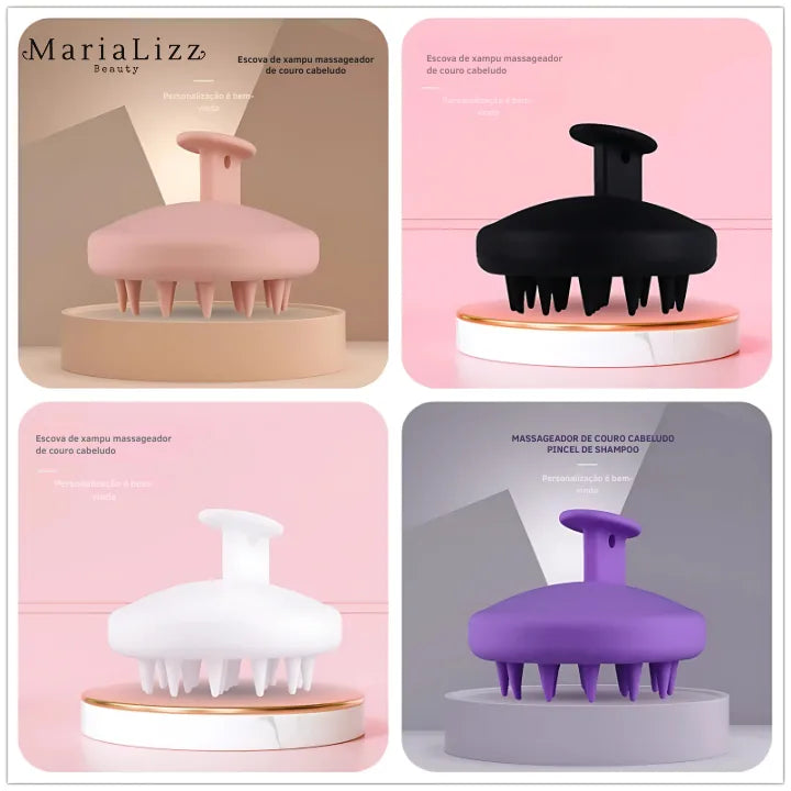 Escova massageadora de couro cabeludo