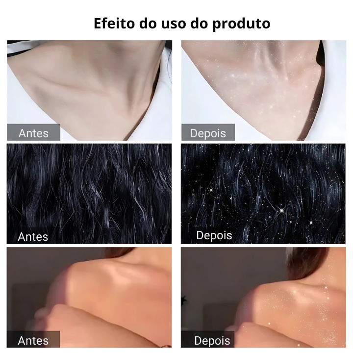 Spray de glitter de alto brilho
