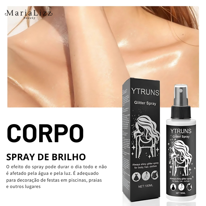 Spray de glitter de alto brilho