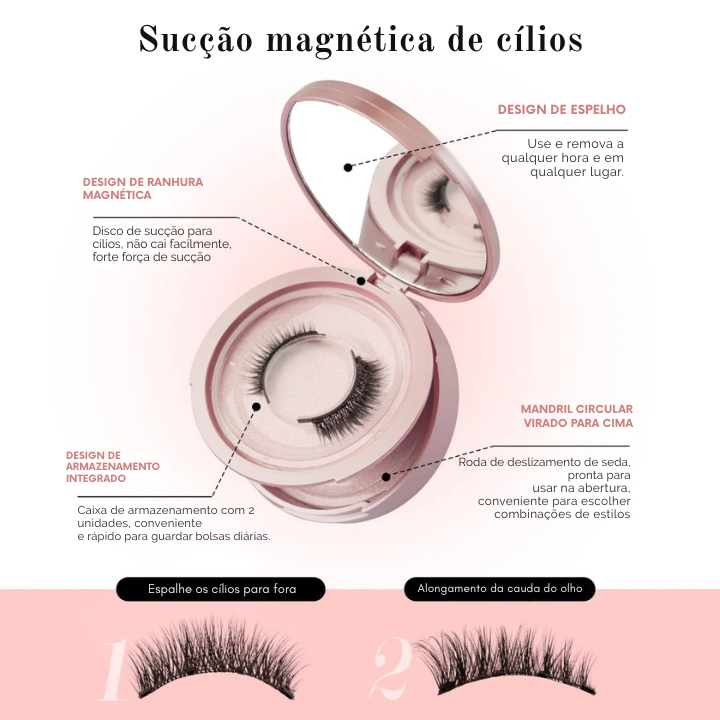 Kit 2 pares Cílios Magnéticos MariaLizz + Aplicador | Reutilizáveis, Sem Cola, Ultimas Unidades + Frete Grátis